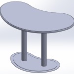 Exposition Table with Rounded Front Edge Exposition Table with Rounded Front Edge